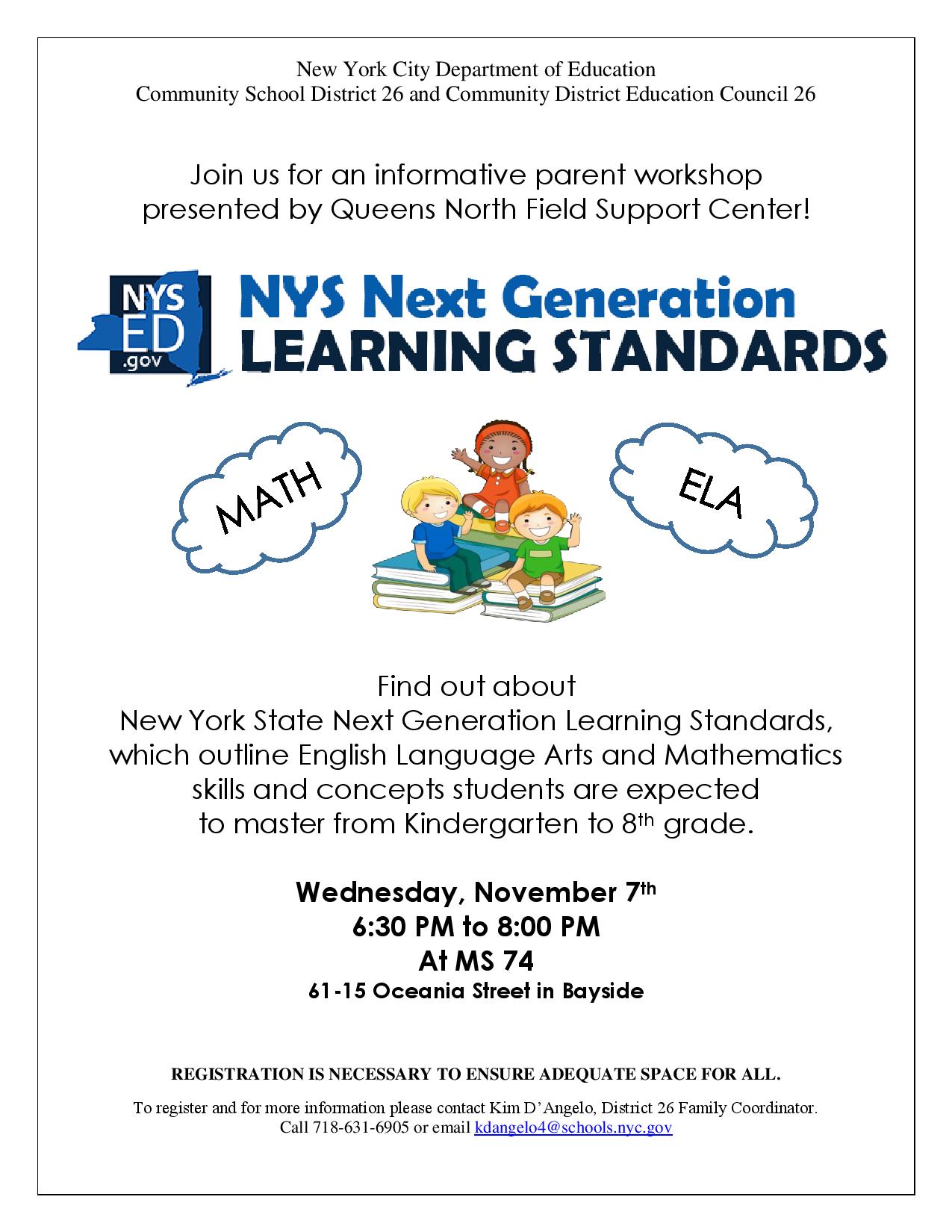 11/07 NYS Next Generation Learning Standards | P.S. 188Q Kingsbury ...